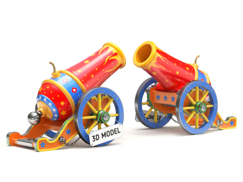 Circus Cannon 3D 모델