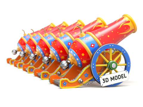Circus Cannon 3D 모델