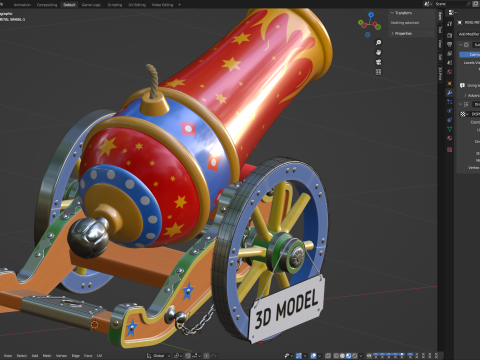 Circus Cannon 3D 모델