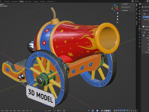 Circus Cannon 3D 모델