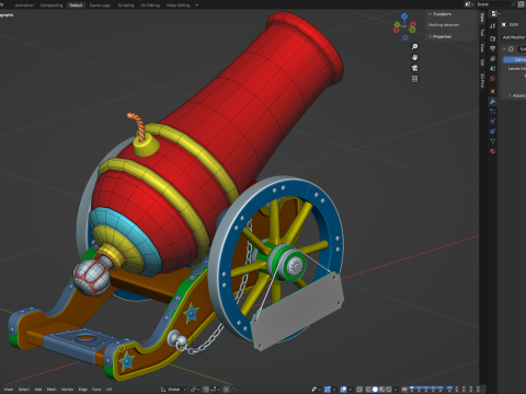 Circus Cannon 3D 모델