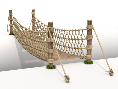 Rope Suspension Bridge 3D-Modell