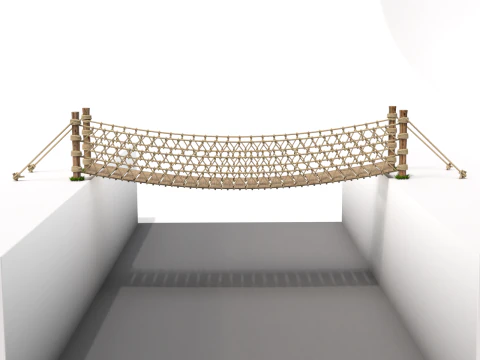 Rope Suspension Bridge 3D Model