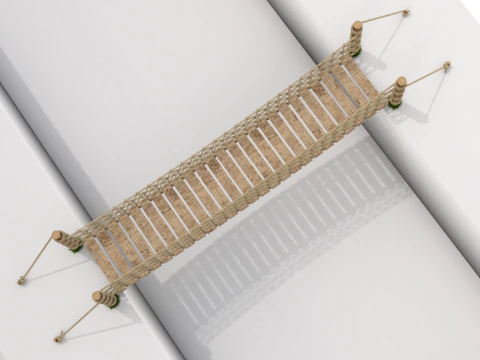 Rope Suspension Bridge 3D Model