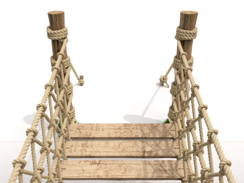 Rope Suspension Bridge 3D Model
