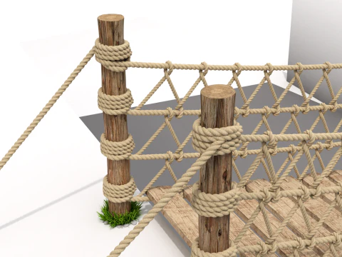 Rope Suspension Bridge 3D Model