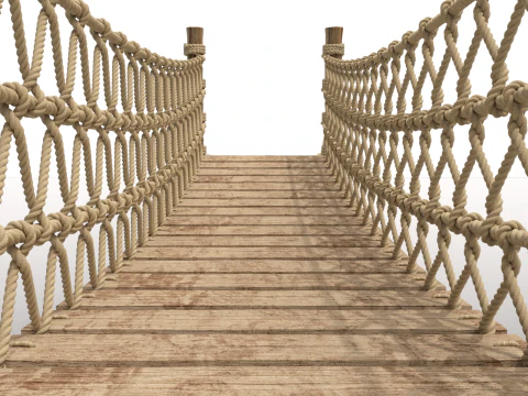 Rope Suspension Bridge 3D Model
