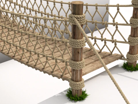 Rope Suspension Bridge 3D Model