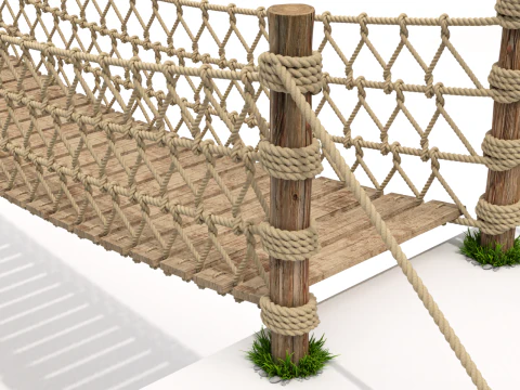 Rope Suspension Bridge 3D Model