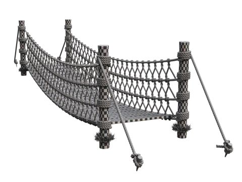 Rope Suspension Bridge 3D 模型