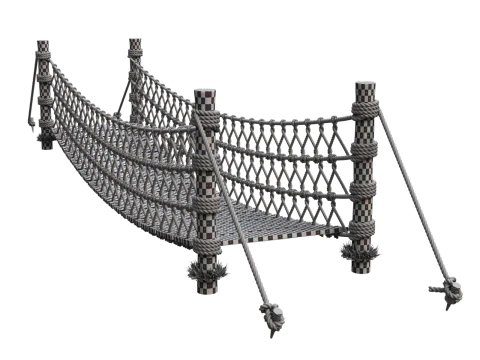 Rope Suspension Bridge 3D Model