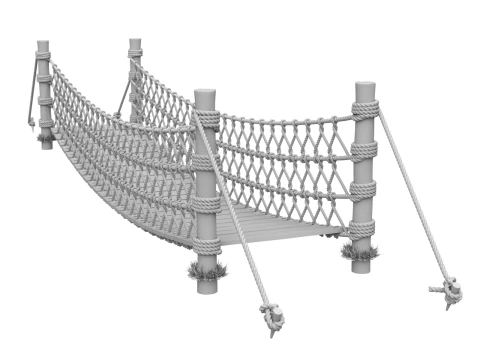 Rope Suspension Bridge 3D Model