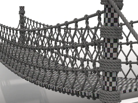 Rope Suspension Bridge 3D Model