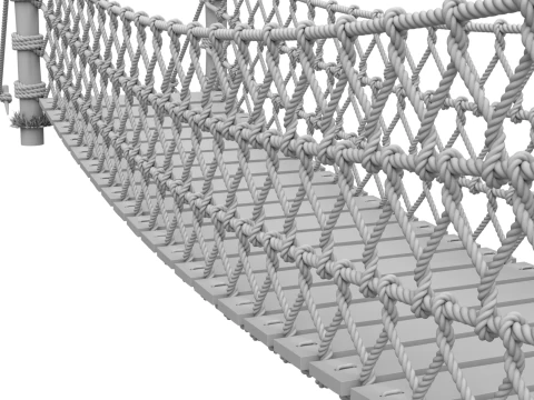 Rope Suspension Bridge 3D Model
