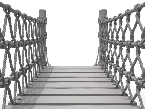 Rope Suspension Bridge 3D Model