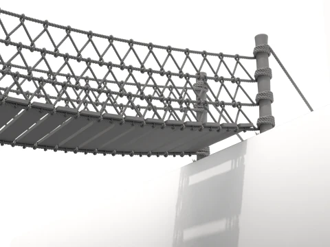 Rope Suspension Bridge 3D Model