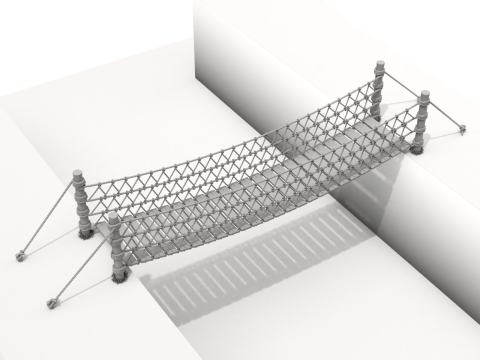 Rope Suspension Bridge 3D 模型