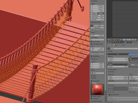 Rope Suspension Bridge 3D 模型