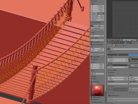 Rope Suspension Bridge 3D Model