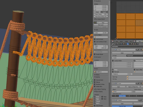 Rope Suspension Bridge 3D Model