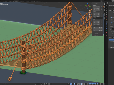 Rope Suspension Bridge 3D 模型
