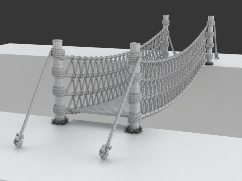 Rope Suspension Bridge 3D 模型