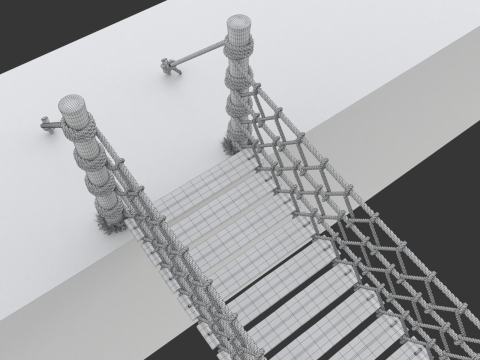 Rope Suspension Bridge 3D 模型