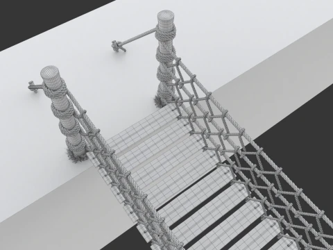 Rope Suspension Bridge 3D Model