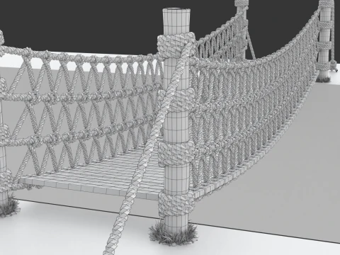 Rope Suspension Bridge 3D Model