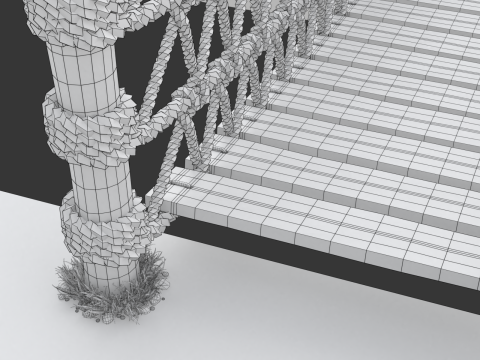 Rope Suspension Bridge 3D 模型