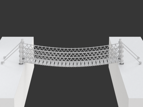 Rope Suspension Bridge 3D 模型