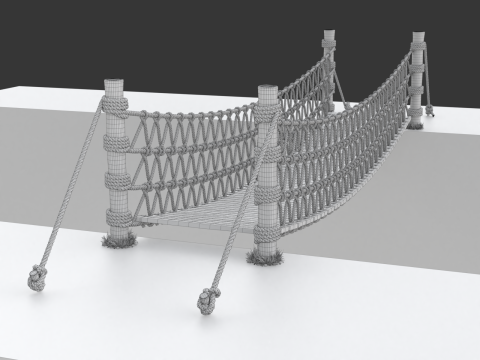 Rope Suspension Bridge 3D 模型