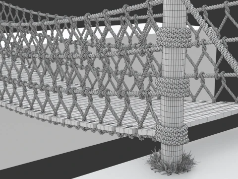 Rope Suspension Bridge 3D Model