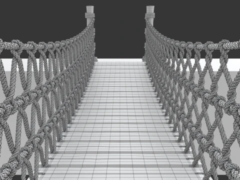 Rope Suspension Bridge 3D Model