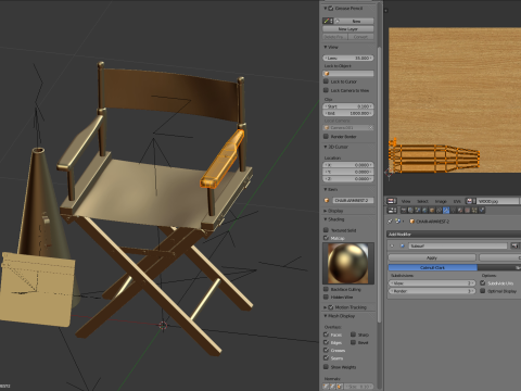 Director Chair Model 3D
