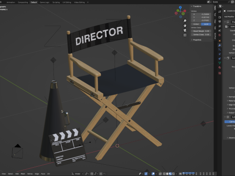 Director Chair Model 3D