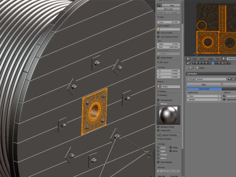 ケーブルドラム 3Dモデル