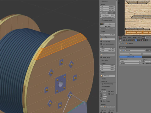 ケーブルドラム 3Dモデル