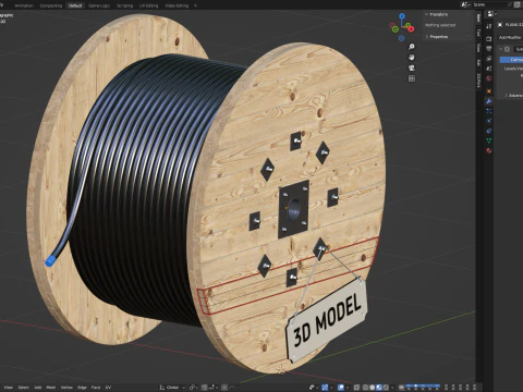 ケーブルドラム 3Dモデル
