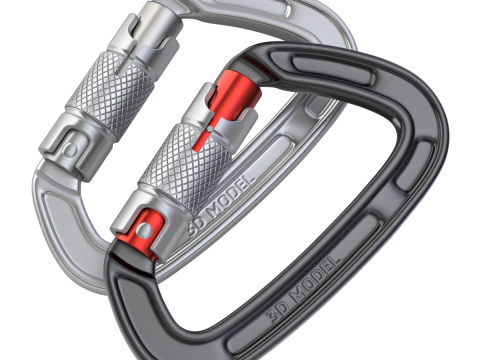 Climbing Carabiner Clip 3D Model