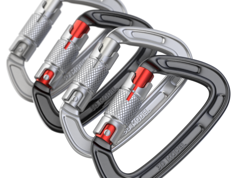 Climbing Carabiner Clip 3D 模型