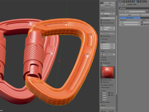 Climbing Carabiner Clip 3D 模型