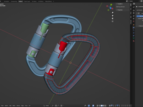 Climbing Carabiner Clip 3D 模型