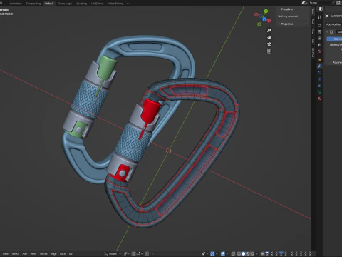 Moschettone da arrampicata Modello 3D