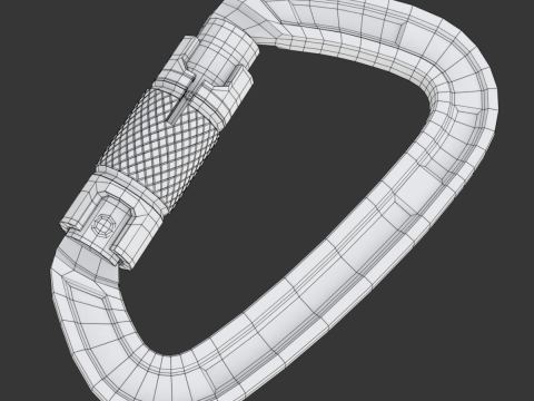 Climbing Carabiner Clip 3D 模型