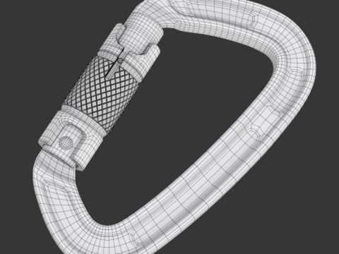 Climbing Carabiner Clip 3D 模型