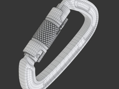 Climbing Carabiner Clip 3D 模型