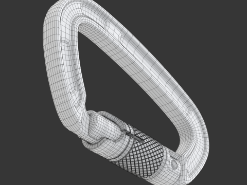 Climbing Carabiner Clip 3D 模型