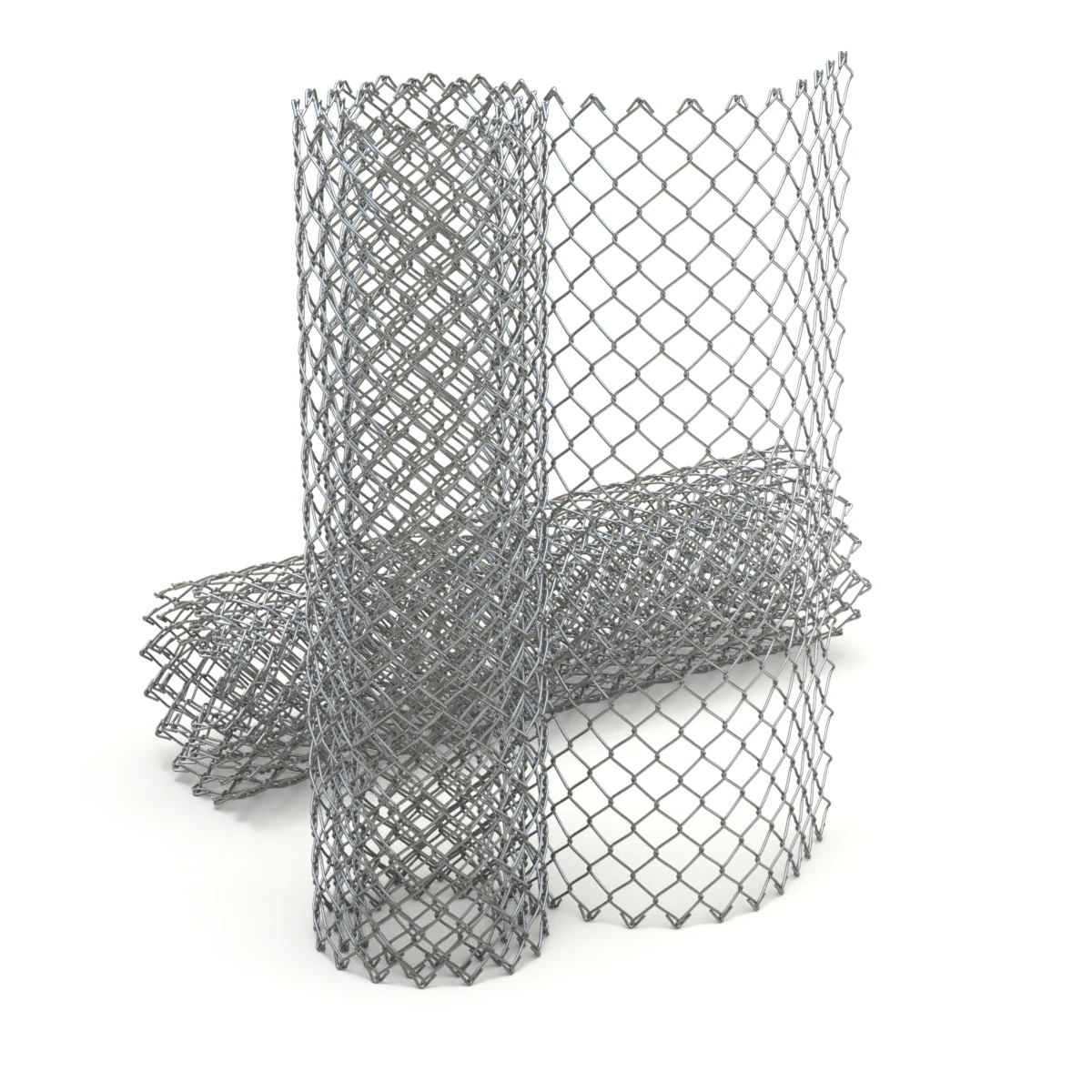 Adaptable Chain Link Fence 3D Model .c4d .max .obj .3ds .fbx .stl .blend 