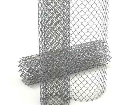 Adaptable Chain Link Fence 3D Model
